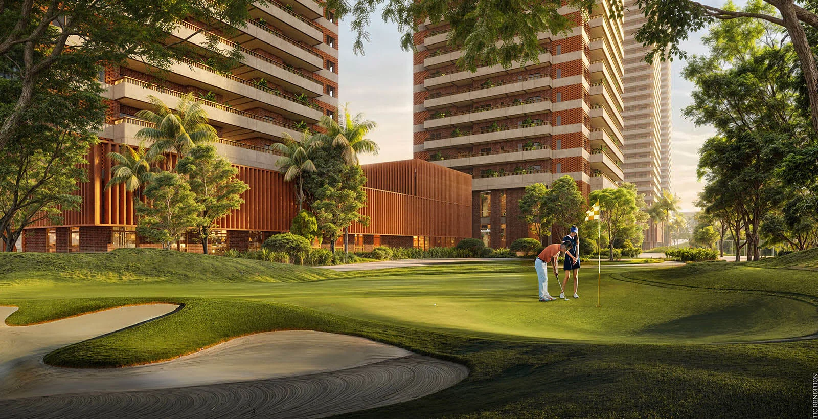 Max Estates Sector 59 towers overlooking the golf green